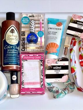 12 PC Summer Makeover Bundle: Garnier, Revlon, Jheri Redding, Scunci, Freeman